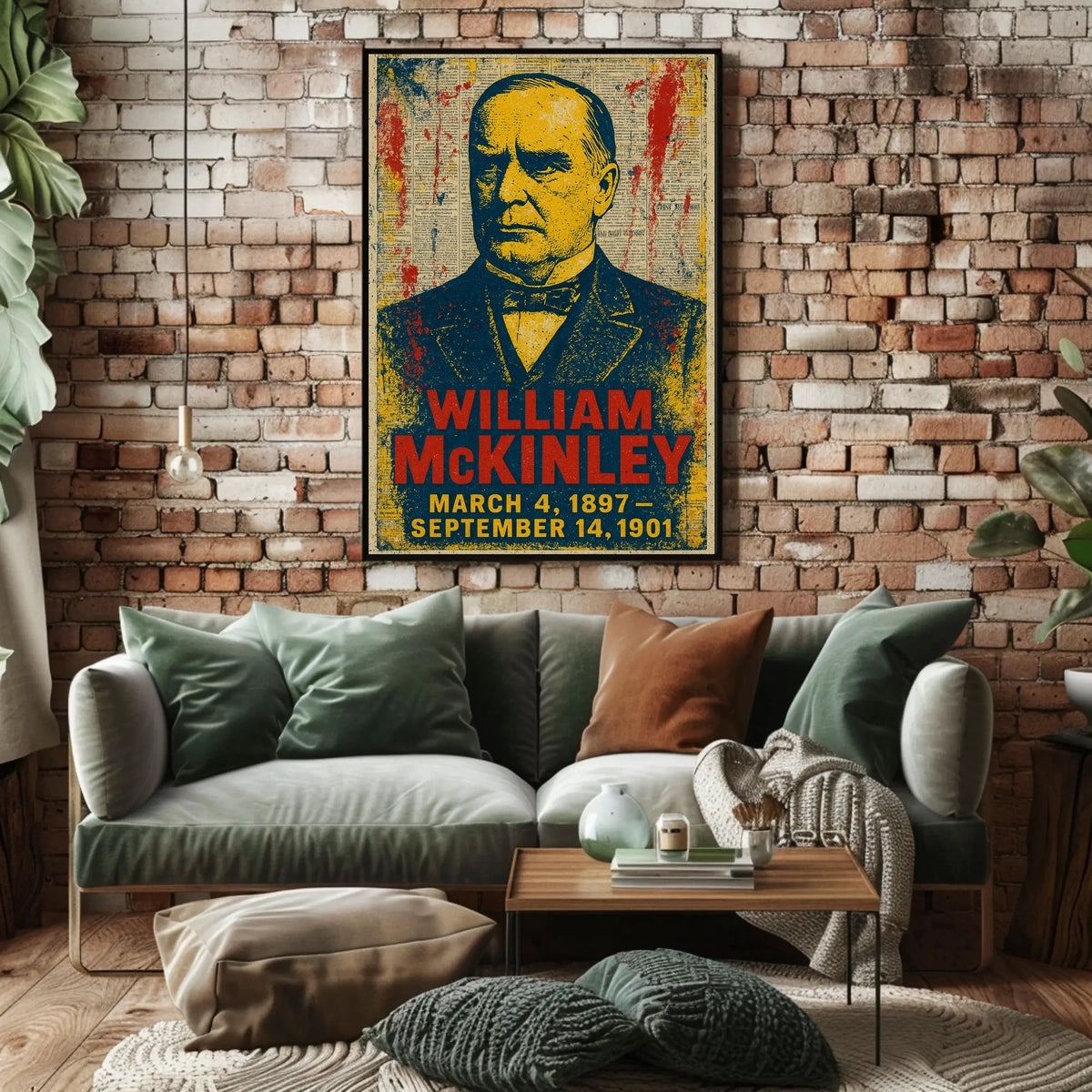 William McKinley 25th President of the United States Street Art Mashup Poster