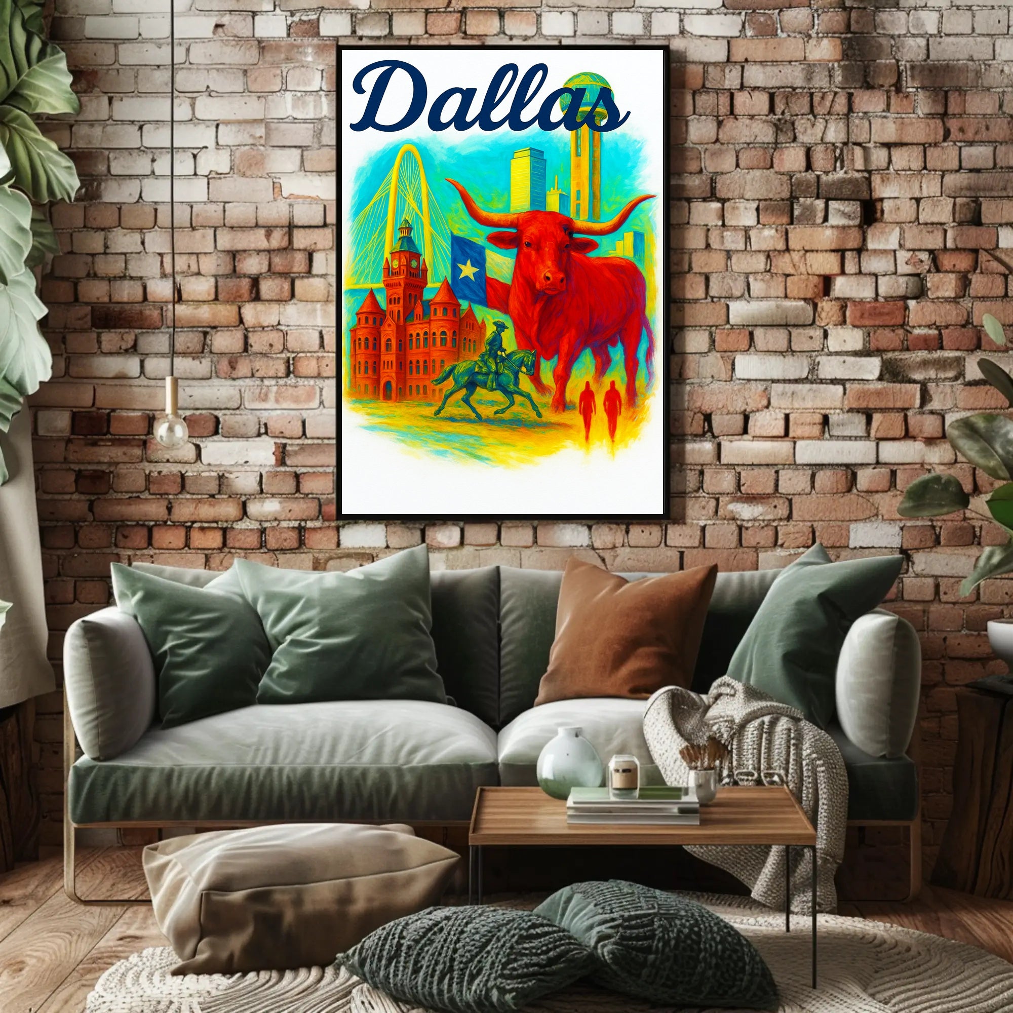 Dallas Landmarks Poster PosterGoat