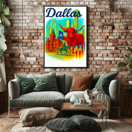 Dallas Landmarks Poster PosterGoat