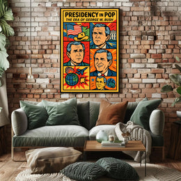 George W. Bush Presidency in Pop Poster PosterGoat