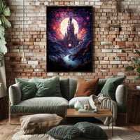 Enchanted Castle Under The Moon Poster