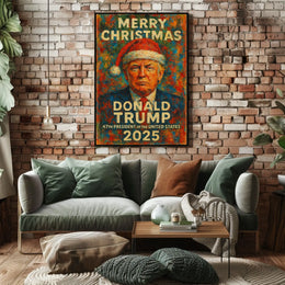 Donald Trump Festive Christmas Presidential Poster