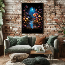 Enchanted Moonlit Garden Poster