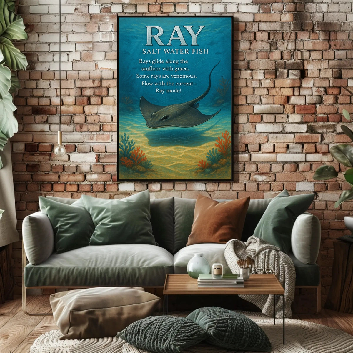 Ray Salt Water Fish Poster