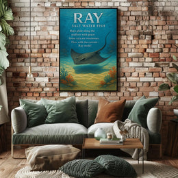 Ray Salt Water Fish Poster