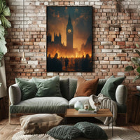 Dystopian Sunset: Post-Apocalyptic Urban Art Poster PosterGoat