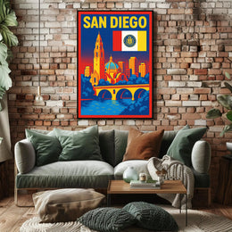 San Diego A Vibrant Cityscape Poster PosterGoat