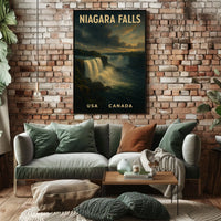 Niagara Falls Vintage Landscape Travel Collector Poster