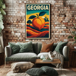 Georgia The Peach State Poster