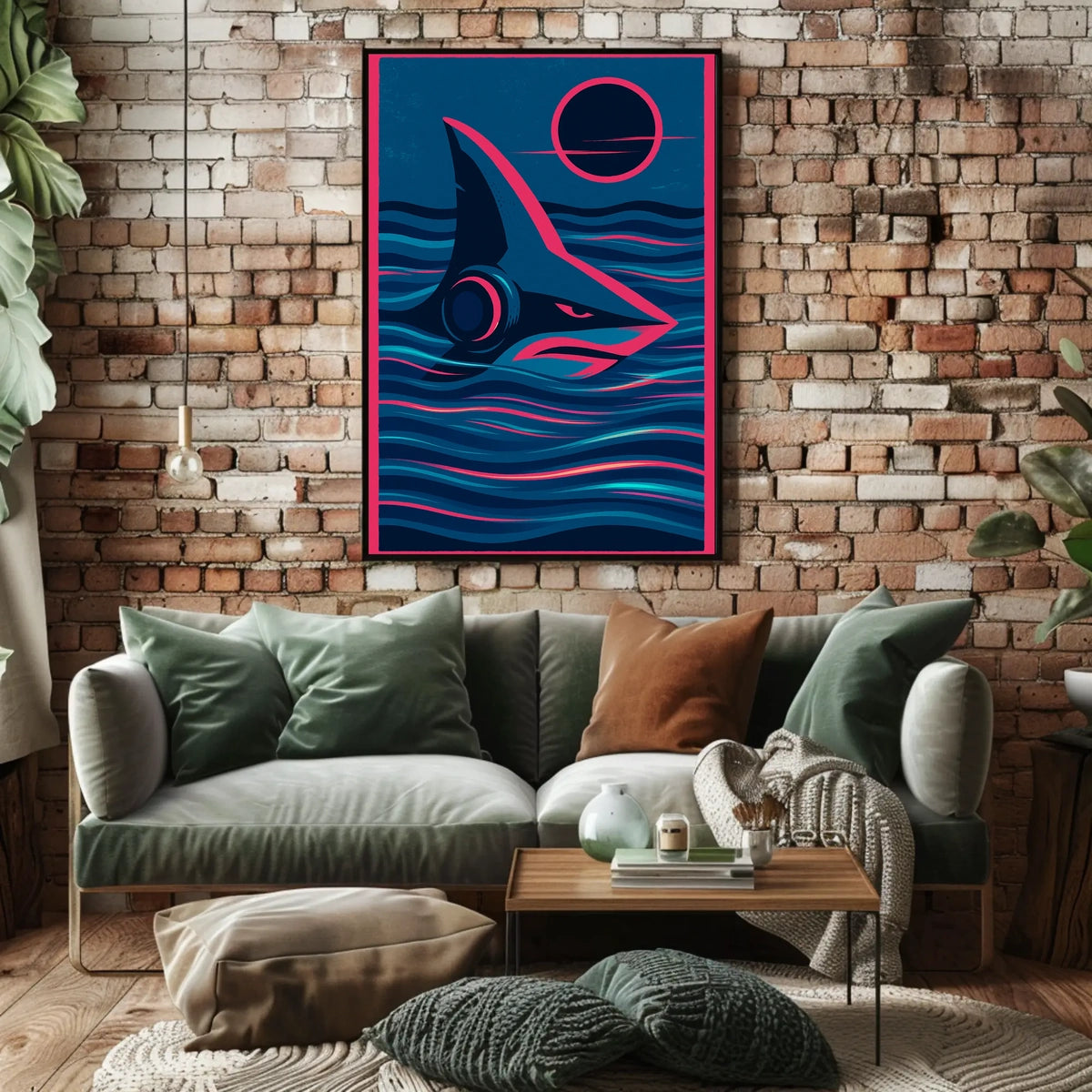Shark In The Waves Poster