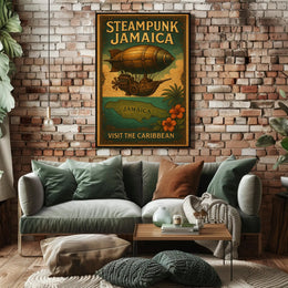 Steampunk Jamaica Adventure Poster