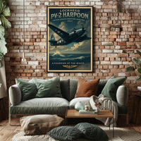 Lockheed PV2 Harpoon Vintage Aviation Poster