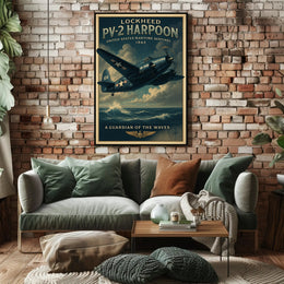 Lockheed PV2 Harpoon Vintage Aviation Poster