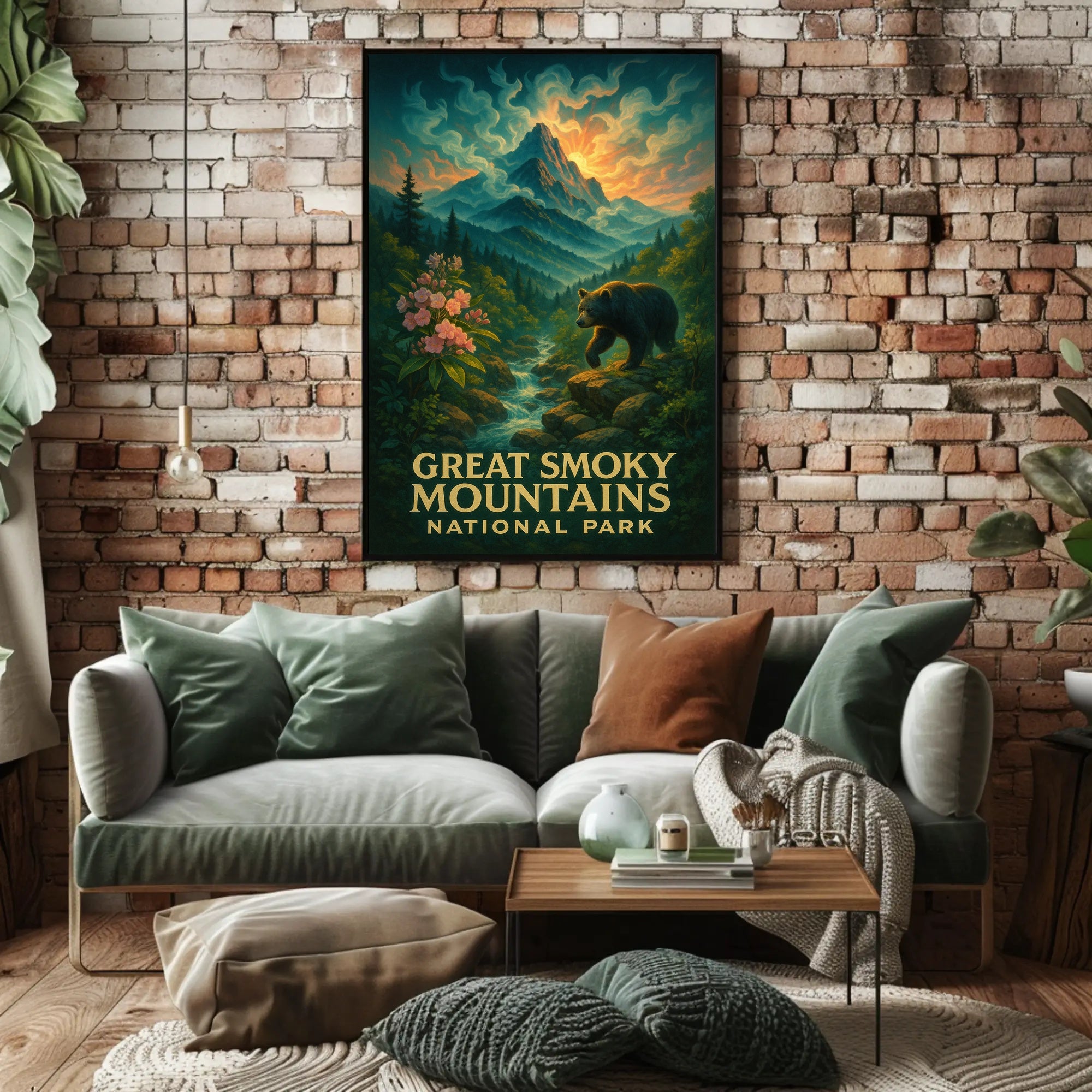 Great Smoky Mountains Scenic Poster Wall Art