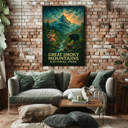 Great Smoky Mountains Scenic Poster Wall Art