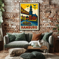 Hamburg A Vibrant Cityscape Poster