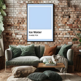 Minimalist Ice Water Color Swatch Art Poster PosterGoat