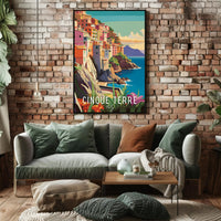 Cinque Terre Coastal Charm Travel Poster