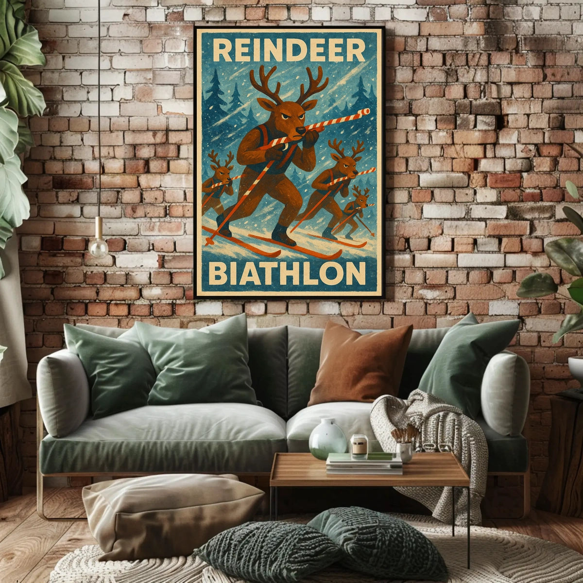 Reindeer Biathlon Poster