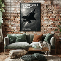 F-35 Lightning II Jet Stealth Aviation Poster