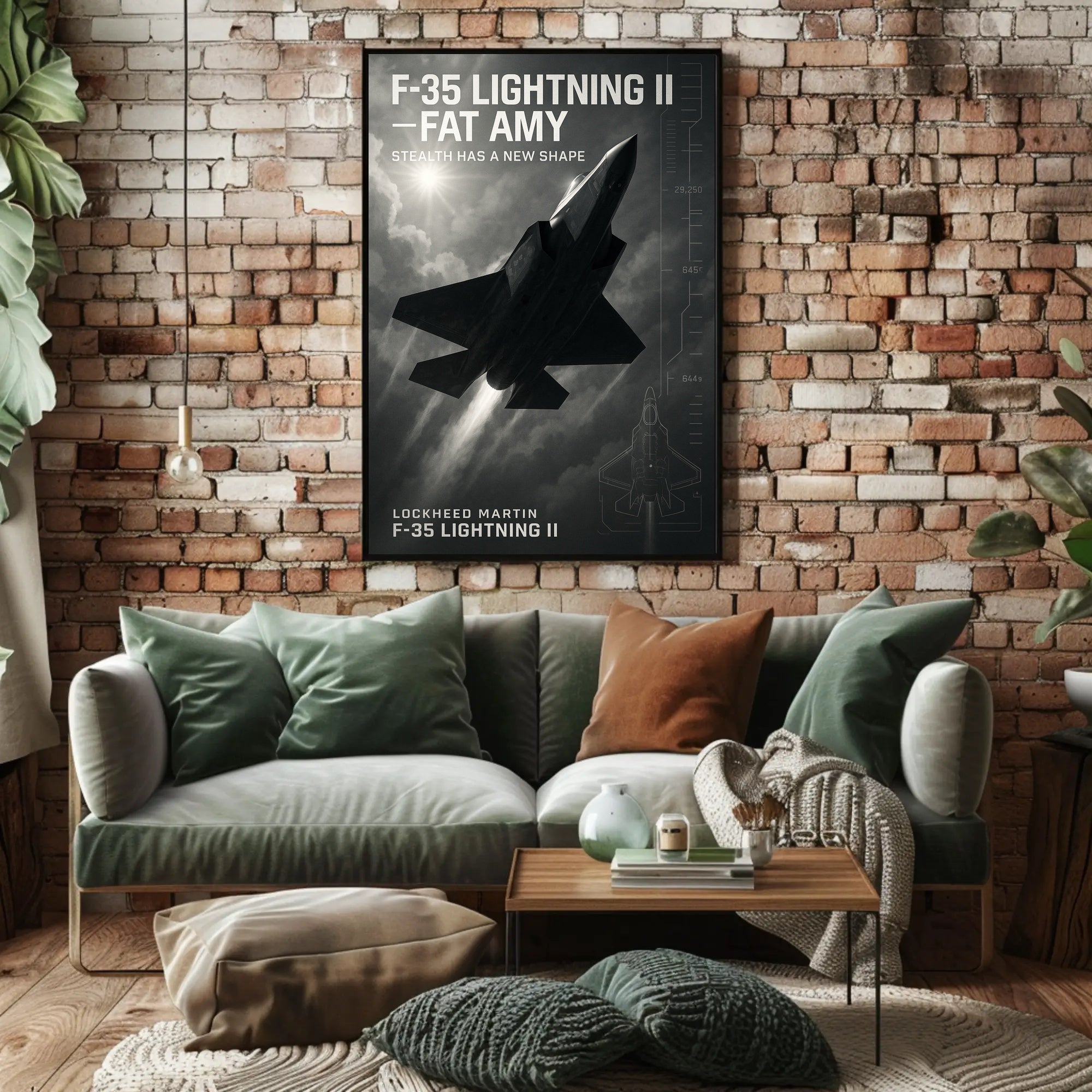 F-35 Lightning II Jet Stealth Aviation Poster