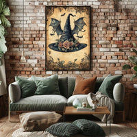Whimsical Witch Hat Fantasy Design Cultural Poster