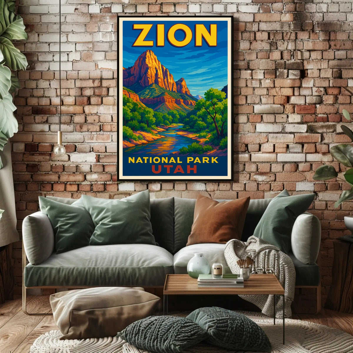 Zion National Park Utah Scenic Wanderlust Poster