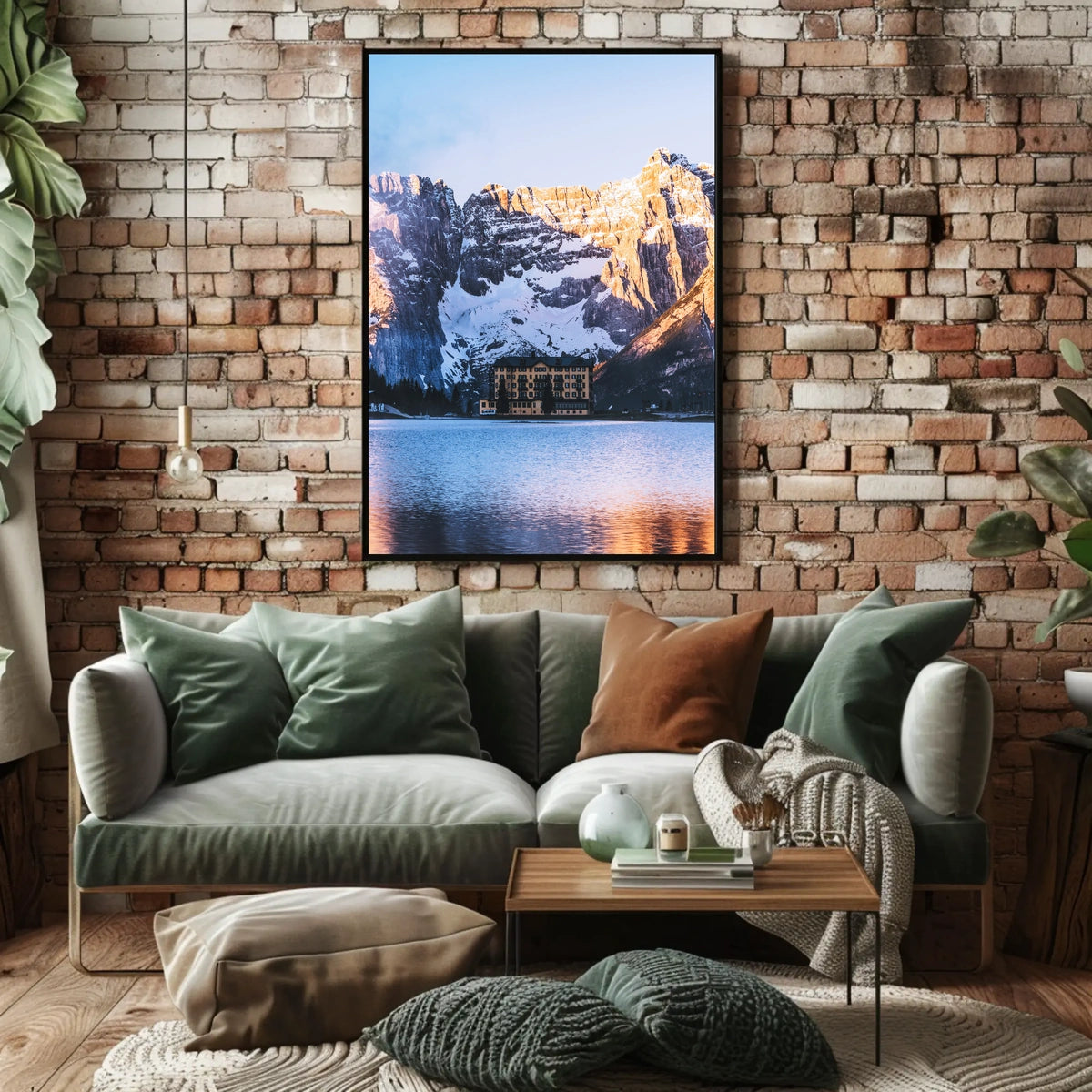 Mountain Retreat At Sunrise Poster