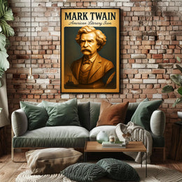 Mark Twain American Literary Icon Poster PosterGoat