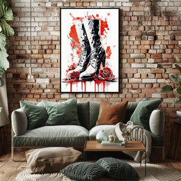 Boots And Roses Poster