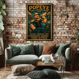 Popeye the Sailor Man Vintage Pop Culture Poster