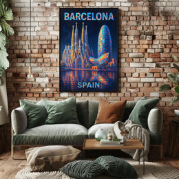 Barcelona A Vibrant Cityscape Poster