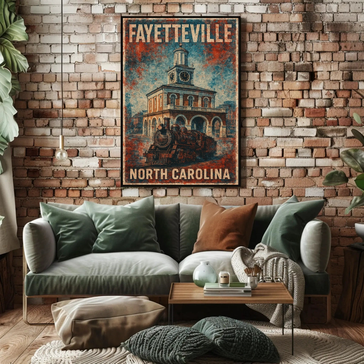 Fayetteville NC Wanderlust Travel Poster