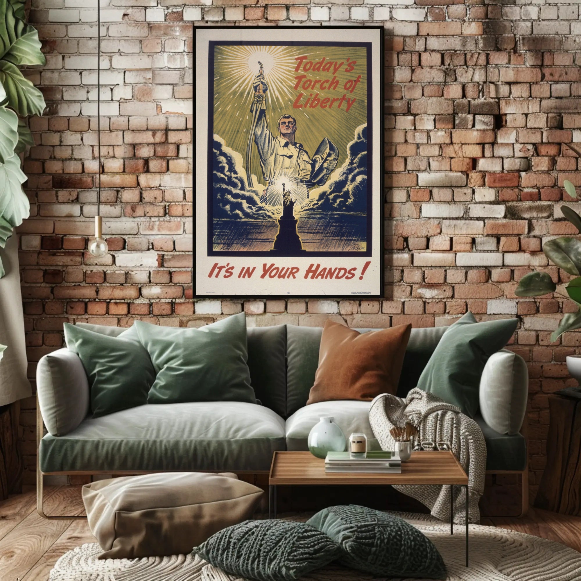 Liberty and Modernity: A Patriotic Propaganda Poster