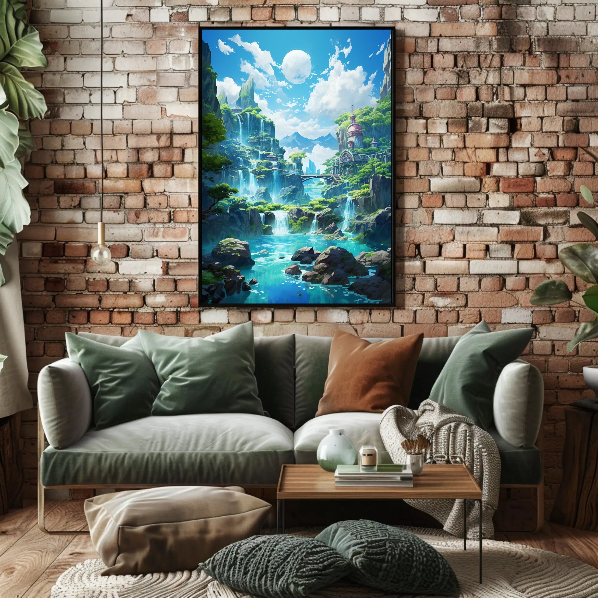 Enchanted Waterfall Paradise Poster