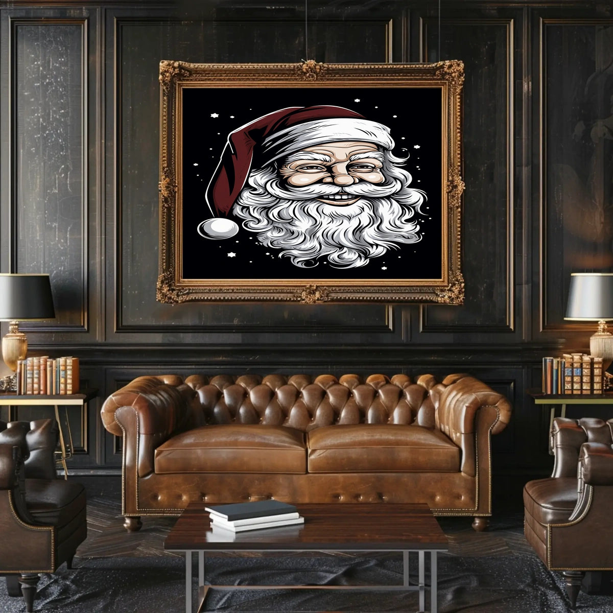 Jolly Santa Claus Illustration Poster