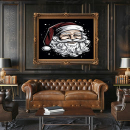 Jolly Santa Claus Illustration Poster