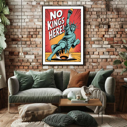 Lady Liberty Crushes Crown Political or Propaganda Poster