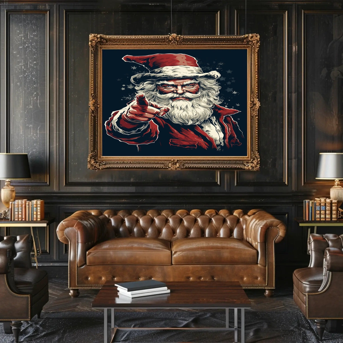 Santa Claus Festive Icon Poster