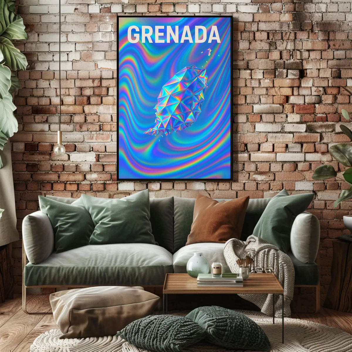 Grenada A Vibrant Geometric Vision Poster