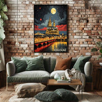 Cologne at Night Poster