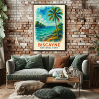Biscayne National Park Tropical Paradise Watercolor Poster