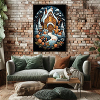 Enchanted Gingerbread Cottage Poster