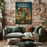 American Icons Vintage Art Poster - Cultural or Heritage Poster
