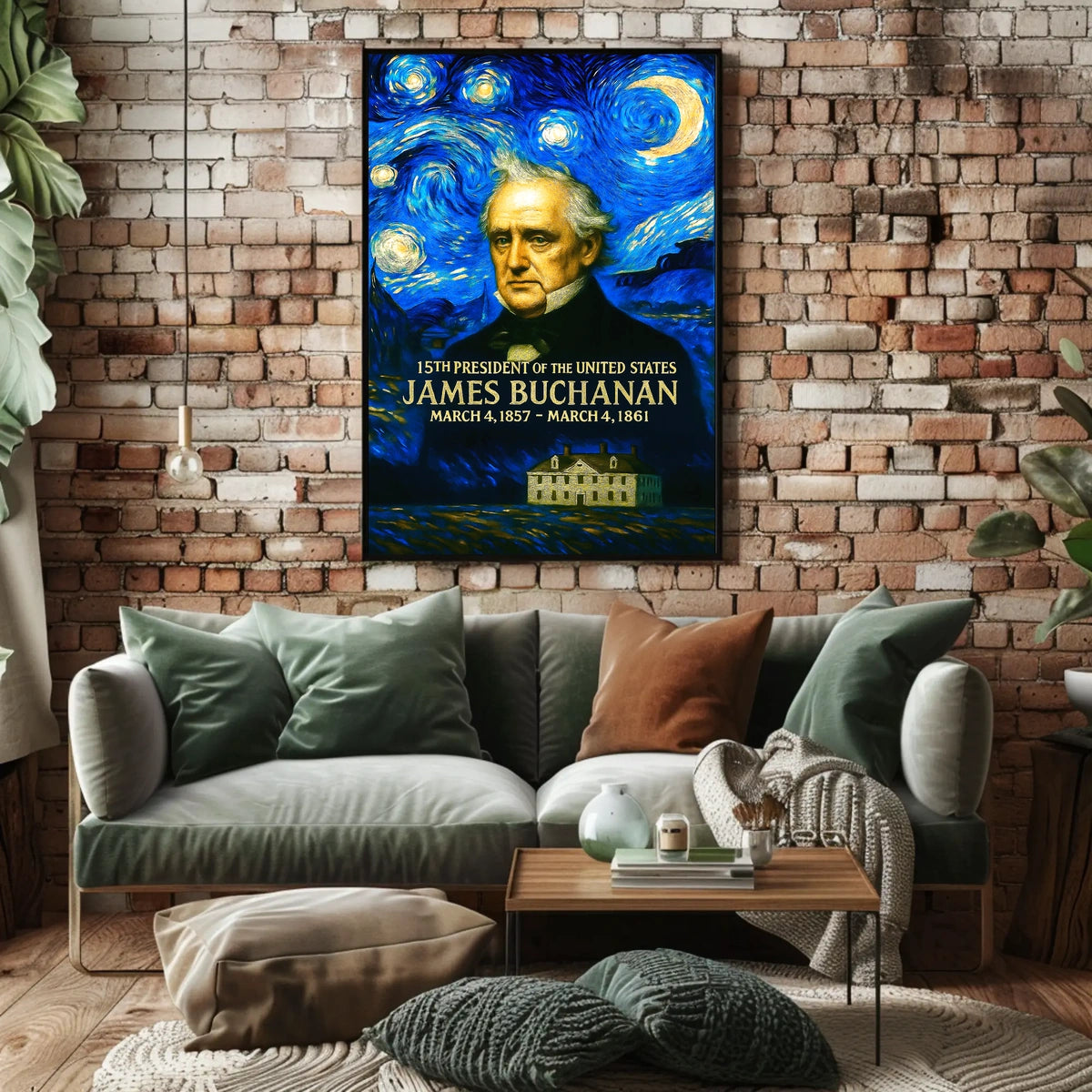 James Buchanan 15th President of the United States Presidential Masterpiece Series Poster