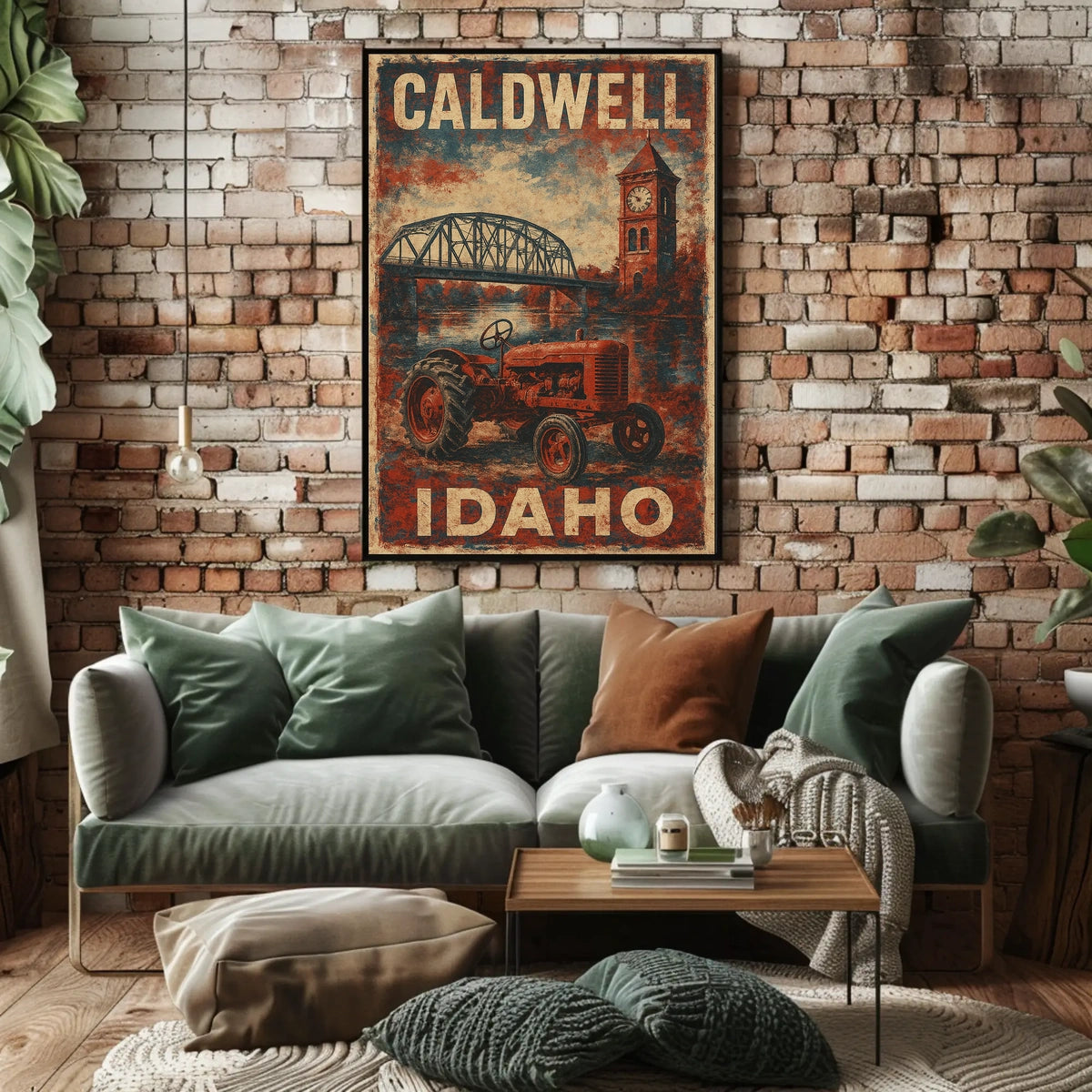 Caldwell Idaho Vintage Travel Wanderlust Poster