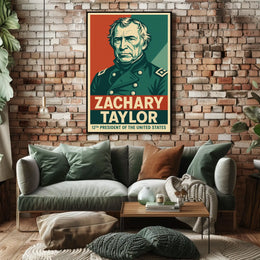 Zachary Taylor Twelfth President Vintage Heritage Portrait Wall Art Decor Museum Quality Poster