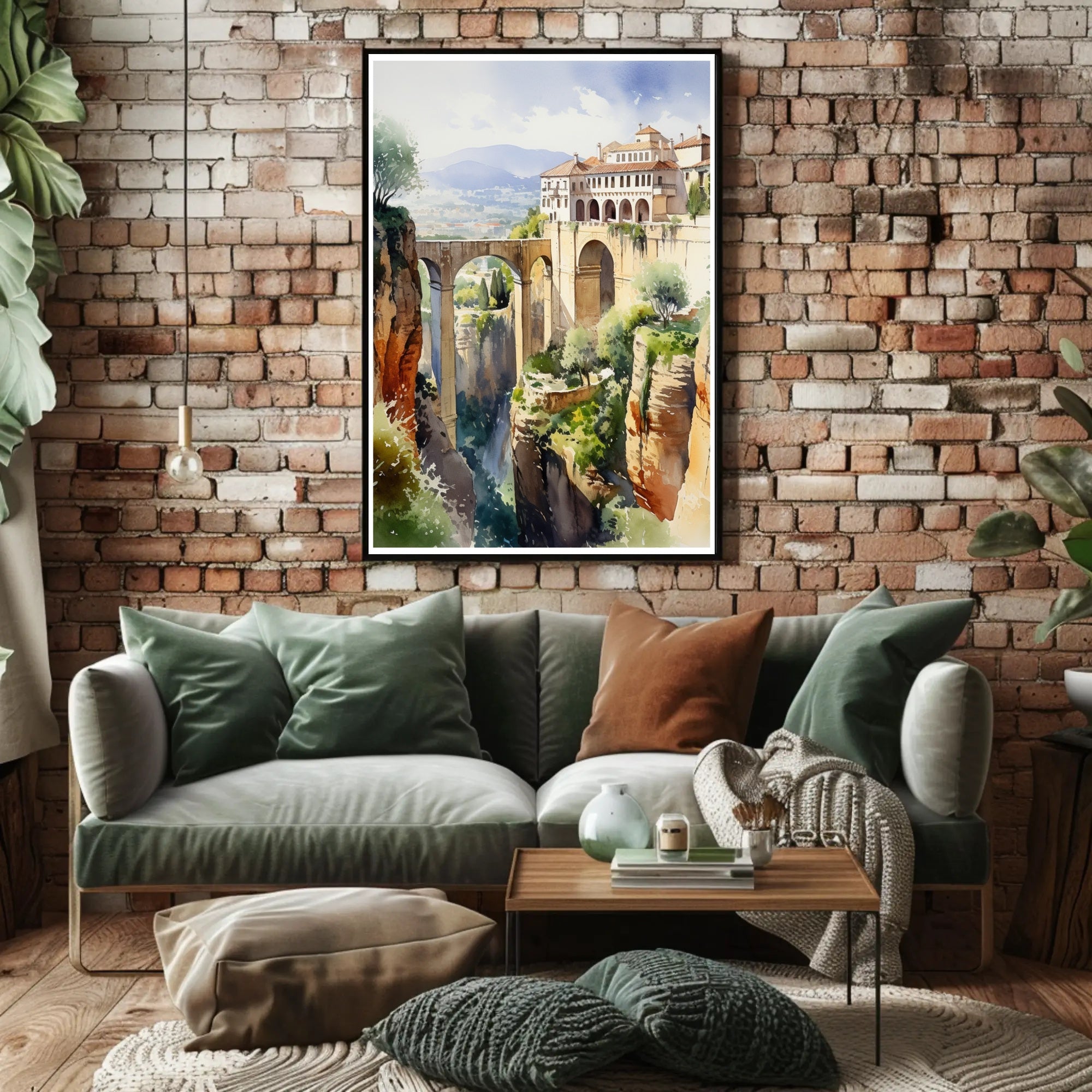 Serene Cliffside Retreat Poster PosterGoat