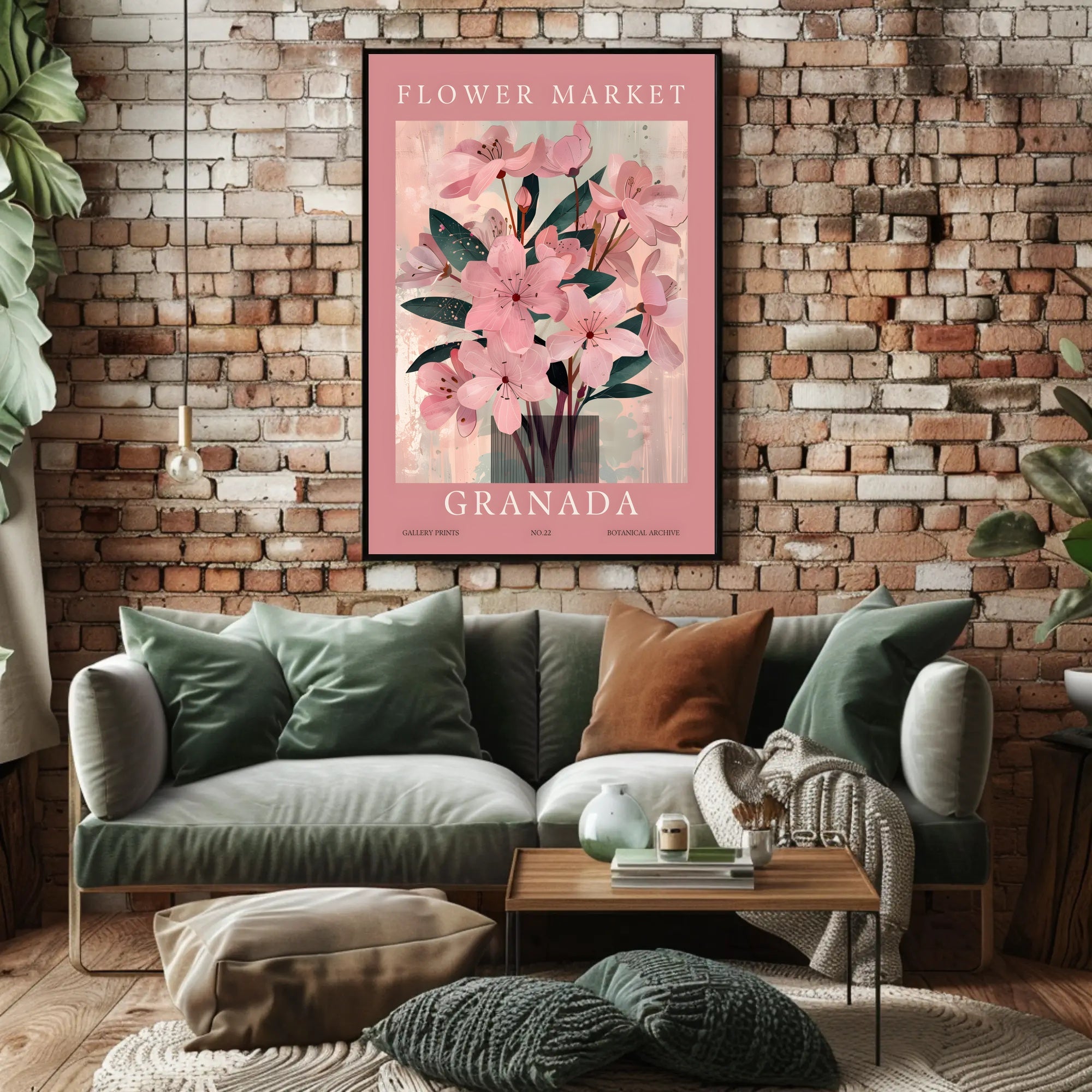 Flower Market Granada Poster