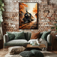 Autumn Train Journey Poster